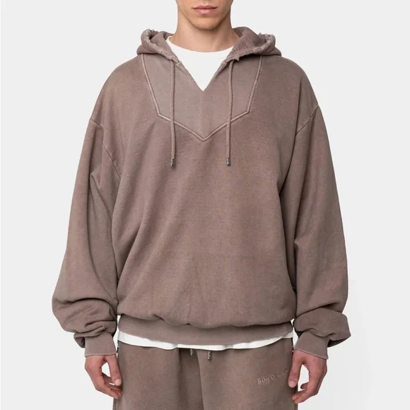 Son of Wind (NWT)Unisex Crow Hoodie Sweatshirt in Beige